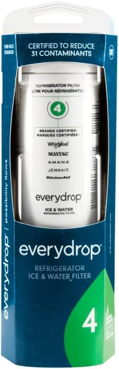 Everydrop by Whirlpool Ice and Water Refrigerator Filter 4, EDR4RXD1, Single-Pack