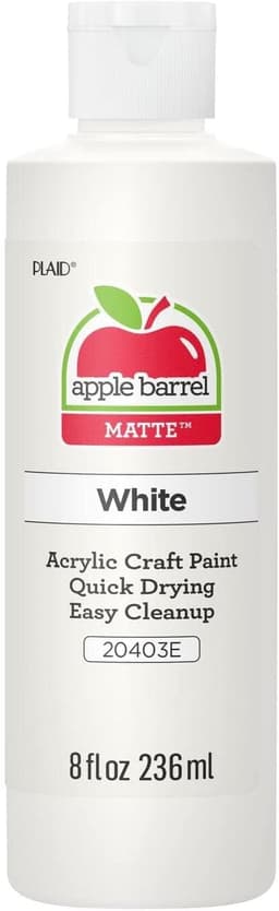 Apple Barrel Acrylic Paint in Assorted Colors (8 Ounce), 20403 White