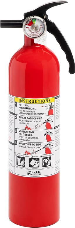 Kidde FA110 Multi Purpose Fire Extinguisher 1A10BC, 1 Pack, red