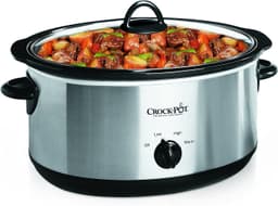 Crock-Pot 7 Quart Oval Manual Slow Cooker, Stainless Steel (SCV700-S-BR)